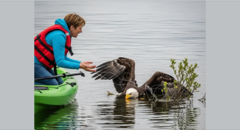 She Ri.sk.ed Everything in a Kayak to Save a Dr.ow.ni.ng Eagle and Found Herself Changed Forever! – petcutes
